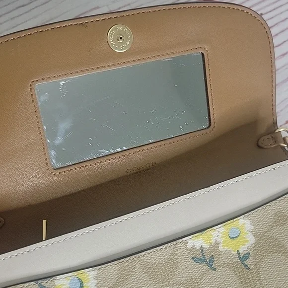 Coach Gemma Tan Floral Crossbody Bag - Picture 6 of 9